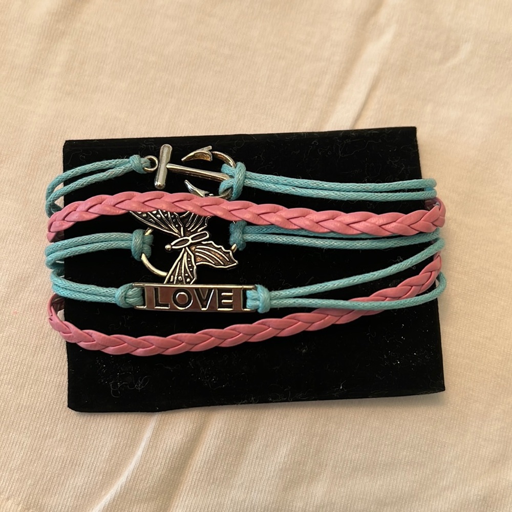 Layered Love, Butterfly, Anchor Bracelet